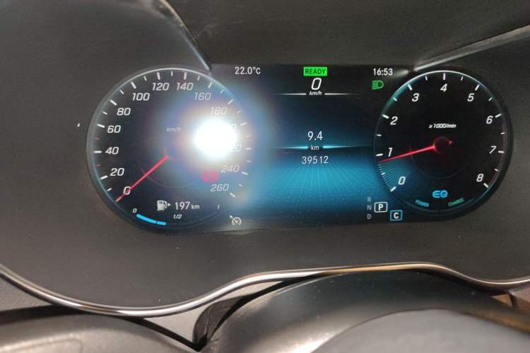 Used Mercedes-Benz C-Class 2020 C 260 Coupe Odometer Close Up