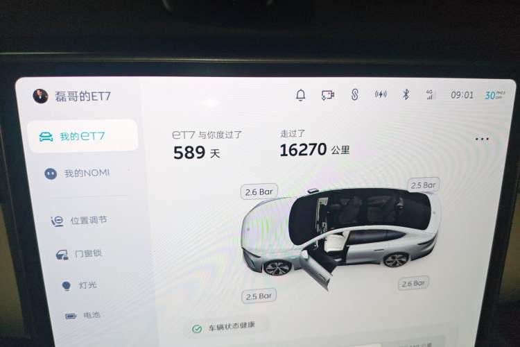 Used Nio ET7 2024 75 kWh Executive Edition Odometer Close Up