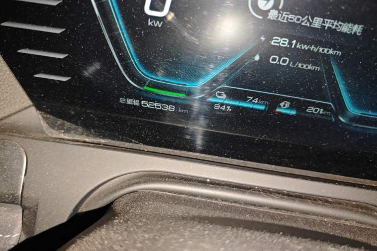 Used BYD Song Pro New Energy 2019 DM 1.5T Four-Wheel Drive High-Energy Version Odometer Close Up