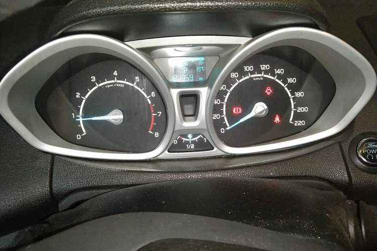 Used Ford EcoSport 2013 1.5L Automatic Prestige Model Odometer Close Up