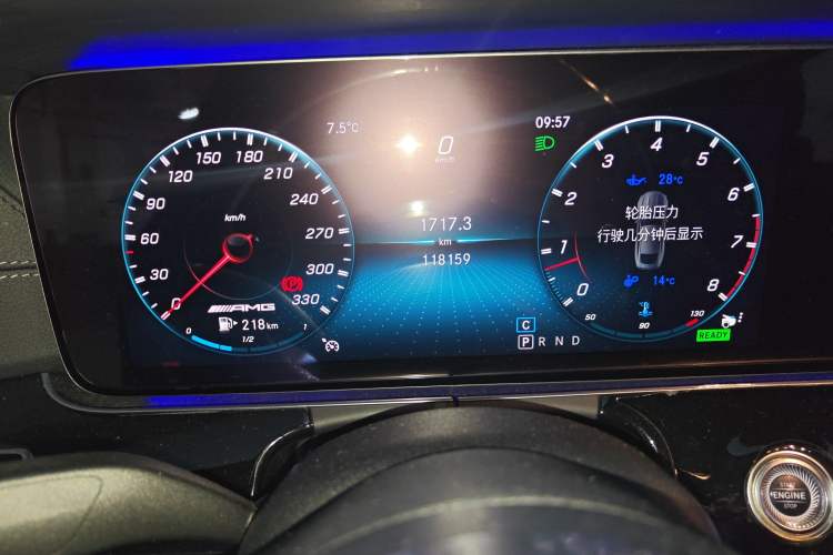 Used Mercedes-Benz AMG GT 2019 AMG GT 50 four-door sports car Odometer Close Up