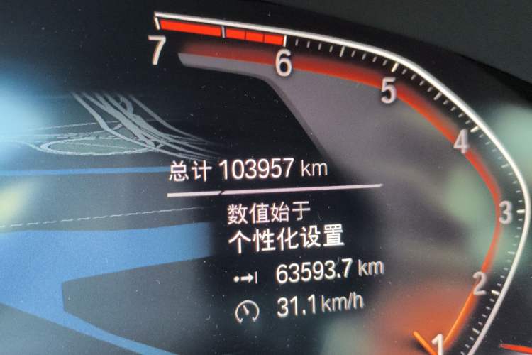 Used BMW 5 Series 2020 530Li Leading Model M Sport Package Odometer Close Up