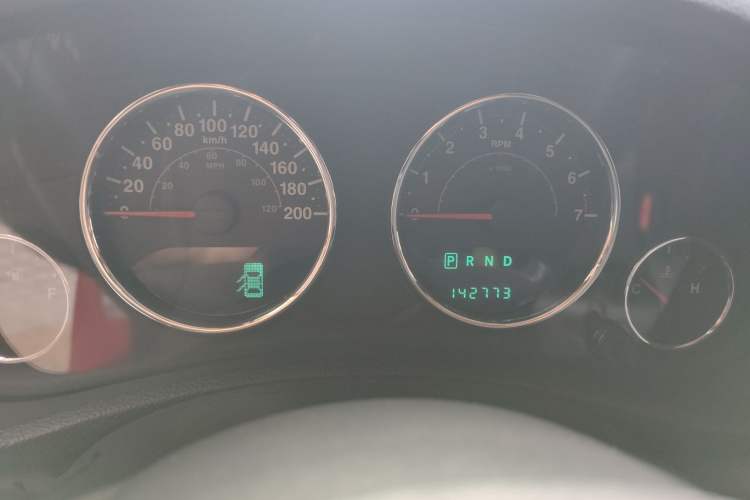 Used Jeep Wrangler 2013 3.6L Rubicon four-door model Odometer Close Up