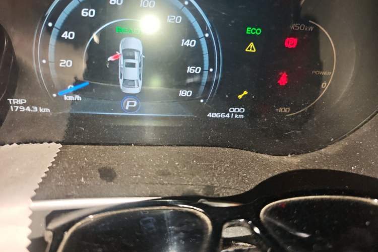 Used Geely Auto Emgrand New Energy 2018 EV450 Ambition Model Odometer Close Up