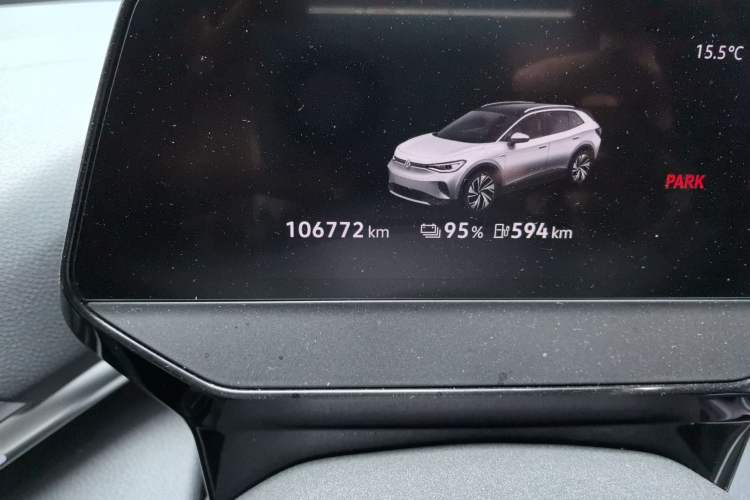 Used Volkswagen ID.4 CROZZ 2021 Long-Range Lite PRO Two-Wheel Drive Version Odometer Close Up