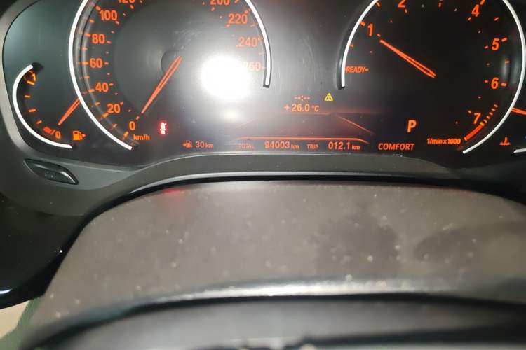 Used BMW 5 Series  Odometer Close Up