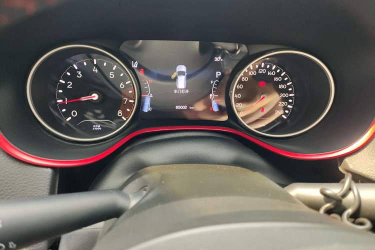 Used Jeep Compass 2017 200TS Automatic High-Performance All-Wheel Drive Edition Odometer Close Up