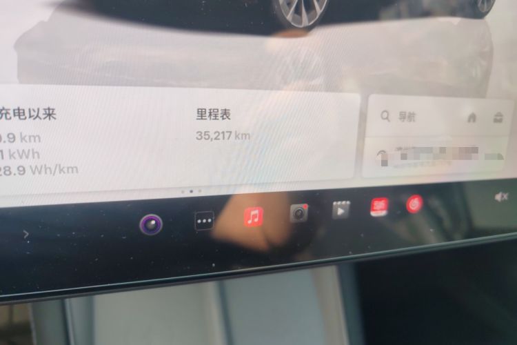 Used Tesla Model 3 2023 Rear-Wheel-Drive Version Odometer Close Up