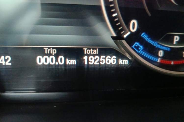Used BMW 5 Series 2014 525Li Leading Model Odometer Close Up