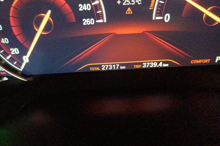 Used BMW 5 Series 2018 525Li M Sport Package Odometer Close Up