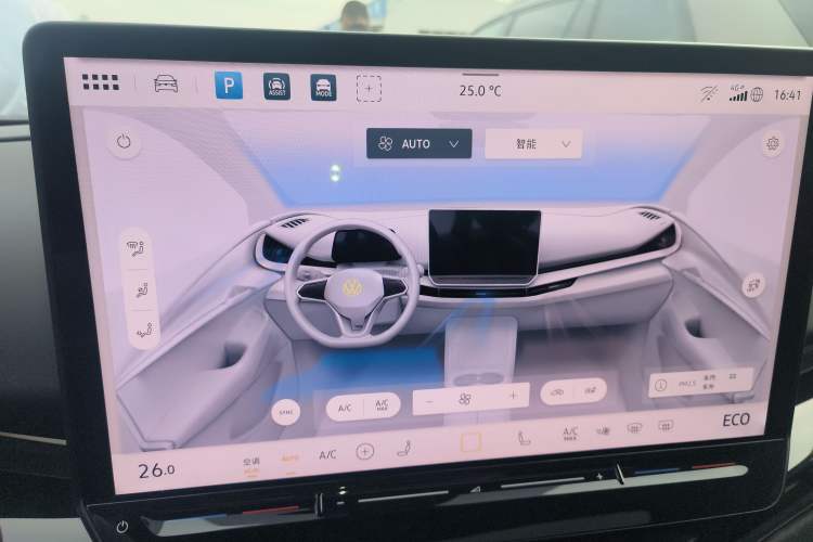 Used Volkswagen ID.UNYX 2024 Revised Pro Long-Range Version Audio And AC Panel