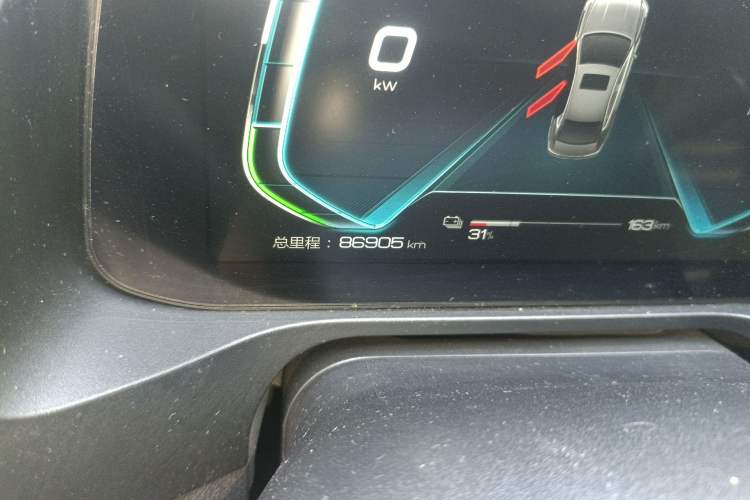 Used BYD Qin Pro New Energy 2019 EV Super Edition High-Power Long-Range Smart-Connected Cutting-Edge Model Odometer Close Up