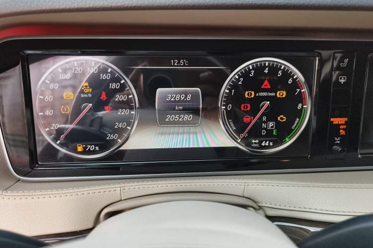 Used Mercedes-Benz S-Class 2014 S 400 L HYBRID Odometer Close Up