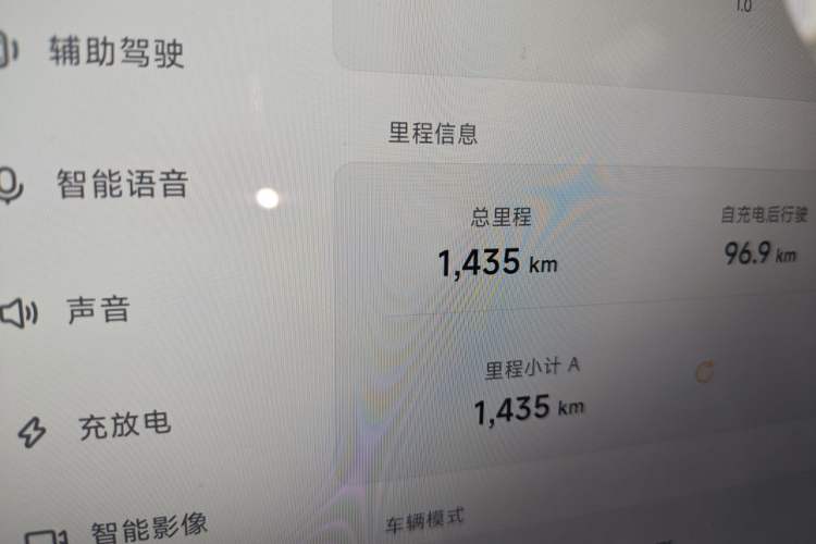 Used XPeng P7 2025 Model—702 Long Range Ultra Odometer Close Up