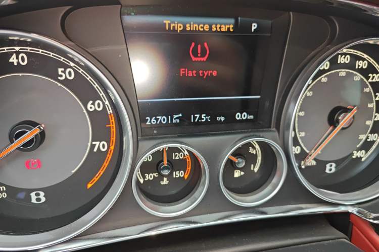 Used Bentley Continental 2012 6.0T GT W12 Odometer Close Up