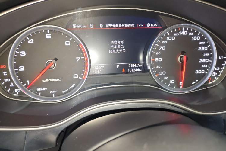 Used Audi A6 2017 3.0T allroad quattro Odometer Close Up