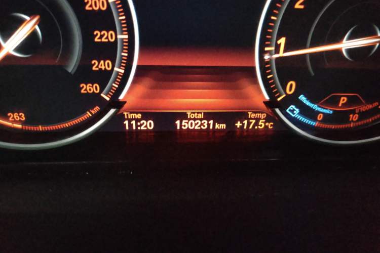 Used BMW 5 Series 2017 525Li Luxury Design Package Odometer Close Up