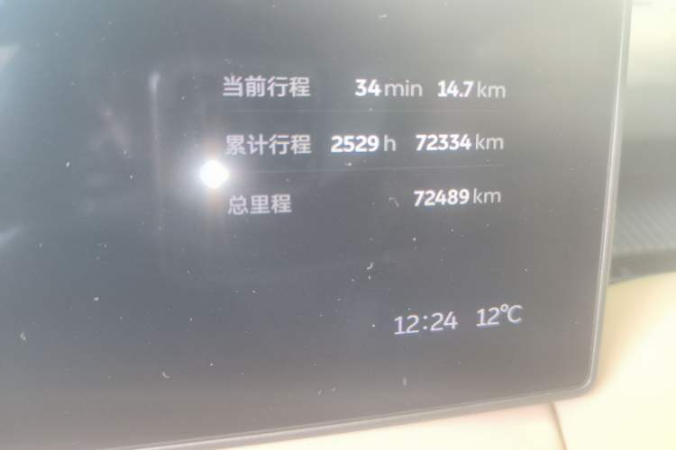 Used Nio ET5 2022 75 kWh Odometer Close Up
