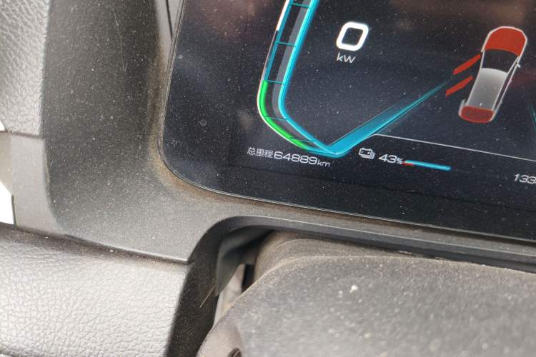 Used BYD e2 2019 Standard Range Model – Smart & Comfortable Version Odometer Close Up