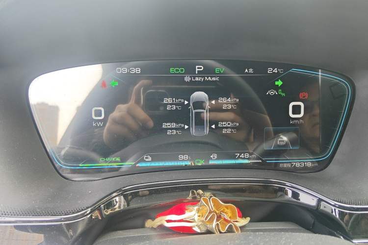 Used BYD Tang New Energy 2021 DM-i 112KM Prestige Model Odometer Close Up