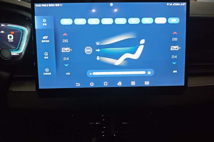 Used BYD Han 2020 EV Long-Range Luxury Model Audio And AC Panel