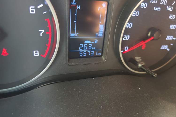 Used Kia Pegas 2019 1.4L Manual Value Edition National VI Standard Odometer Close Up