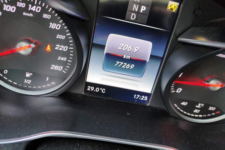 Used Mercedes-Benz C-Class 2017 Restyled C 200 Sport Edition Odometer Close Up