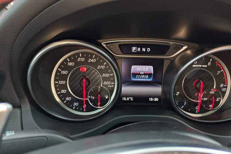 Used Mercedes-Benz CLA AMG 2017 Facelift AMG CLA 45 4MATIC Odometer Close Up