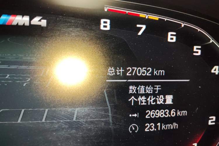 Used BMW 4 Series 2022 Second Facelift 430i Convertible M Sport Night Edition Package Odometer Close Up