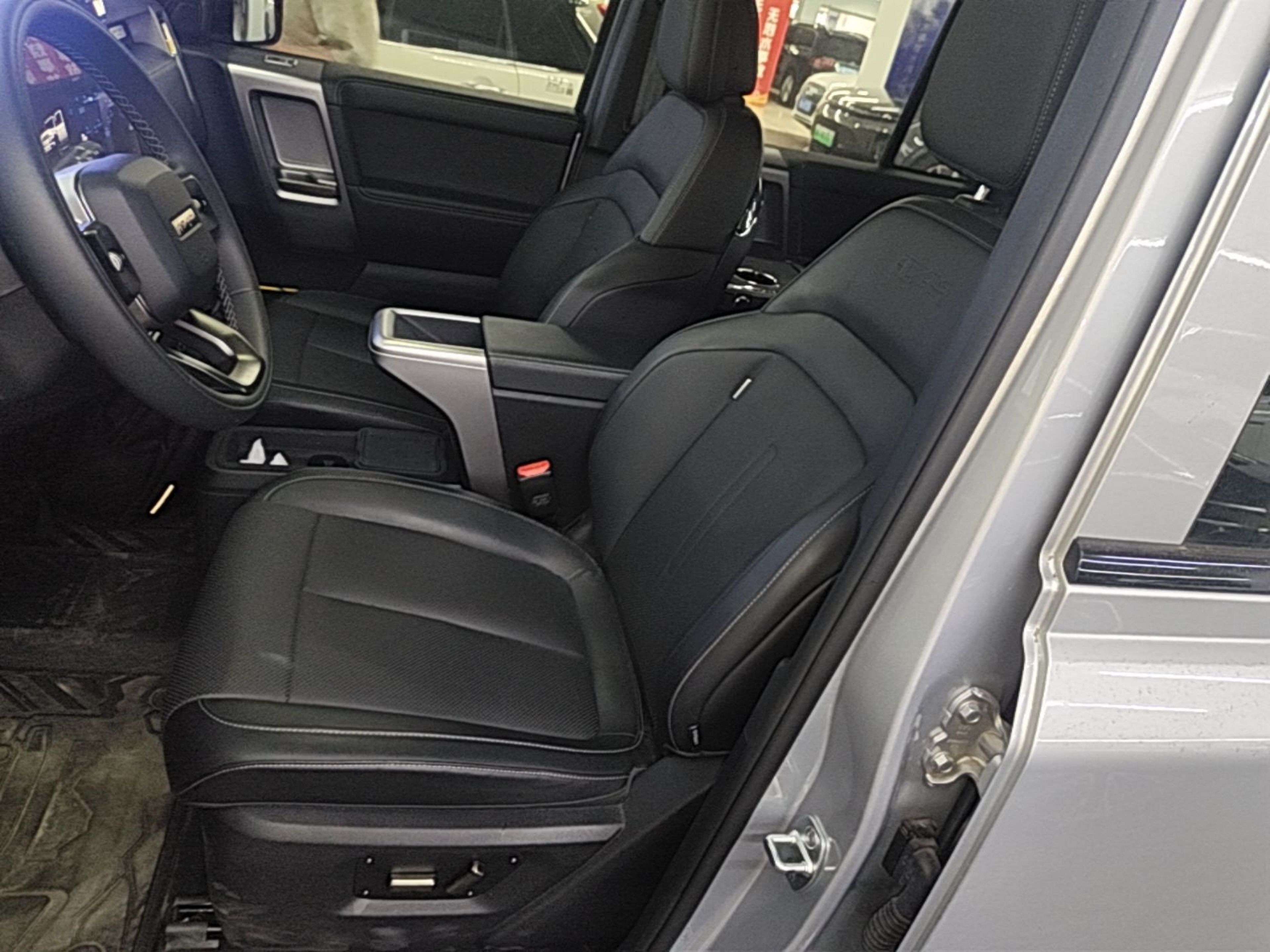 Vordere Reihe im Auto