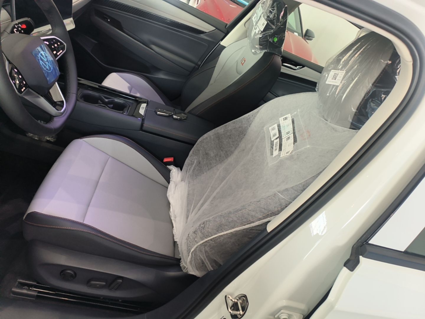 Vordere Reihe im Auto
