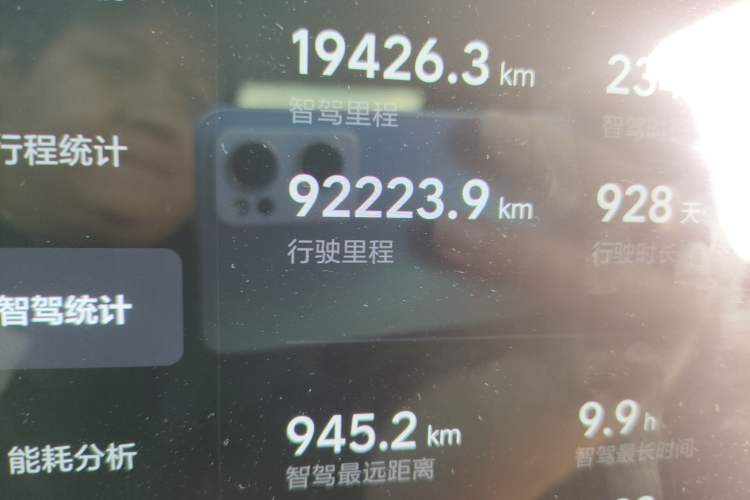 Used Li Auto L9 2023 Pro Model Odometer Close Up