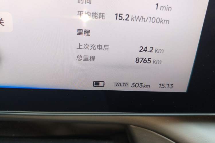 Used XPeng P7 2022 625E Odometer Close Up