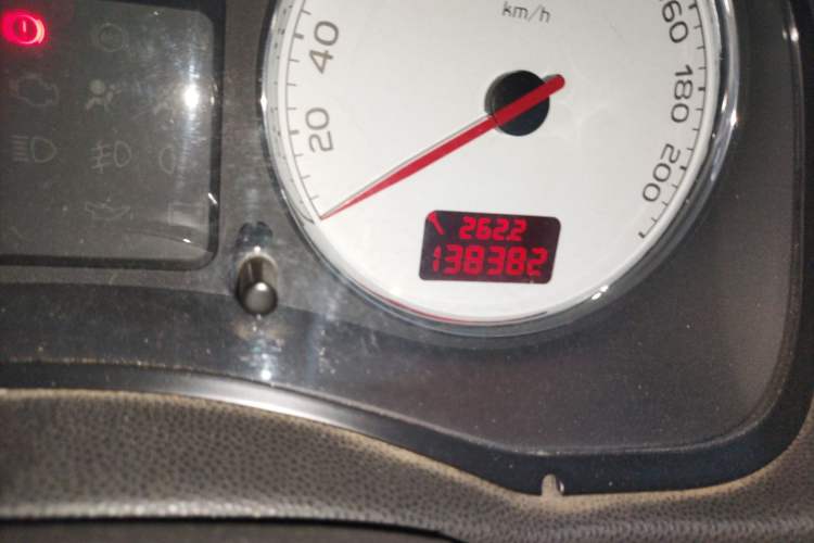 Used Peugeot 307 2010 Sedan 1.6L Automatic Comfort Edition Odometer Close Up