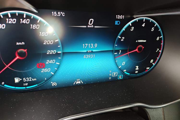 Used Mercedes-Benz GLC Coupe 2020 GLC 300 4MATIC Coupe SUV Odometer Close Up