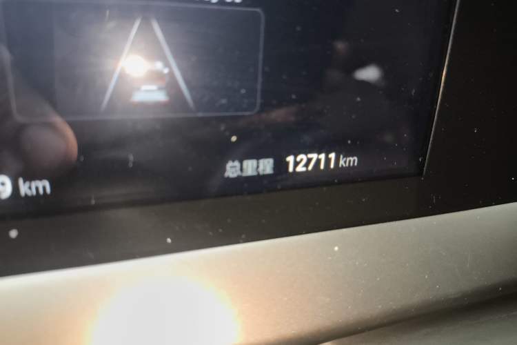 Used Denza D9 2022 EV 600 Four-Wheel Drive Flagship Model Odometer Close Up