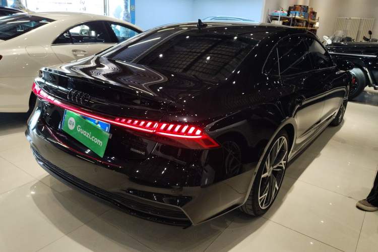 Used Audi A7L 2023 45 TFSI quattro S-line Black Warrior Edition Rear Right 45 Deg