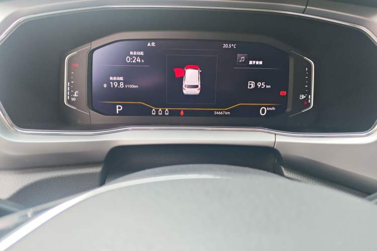 Used Volkswagen T-Cross 2019 280TSI DSG Luxury Edition Odometer Close Up