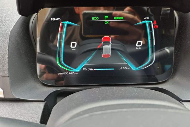 Used BYD e2 2019 Standard Range Model – Smart & Comfortable Version Odometer Close Up