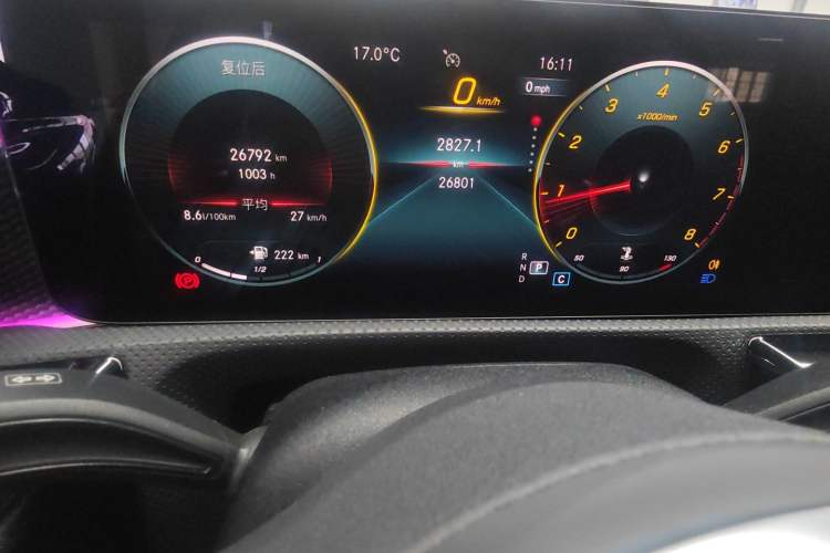 Used Mercedes-Benz A-Class 2022 Second Facelift A 200 L Sport Sedan Fashion Version Instrument Cluster