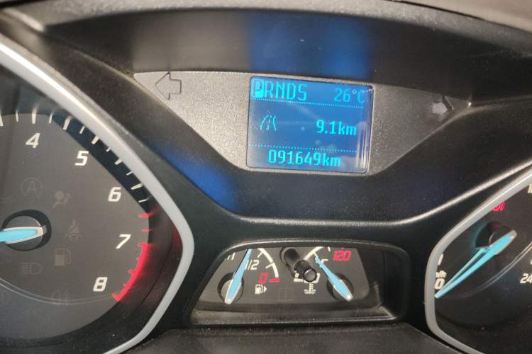 Used Ford Focus 2012 Sedan 1.6L Automatic Comfort Model Odometer Close Up