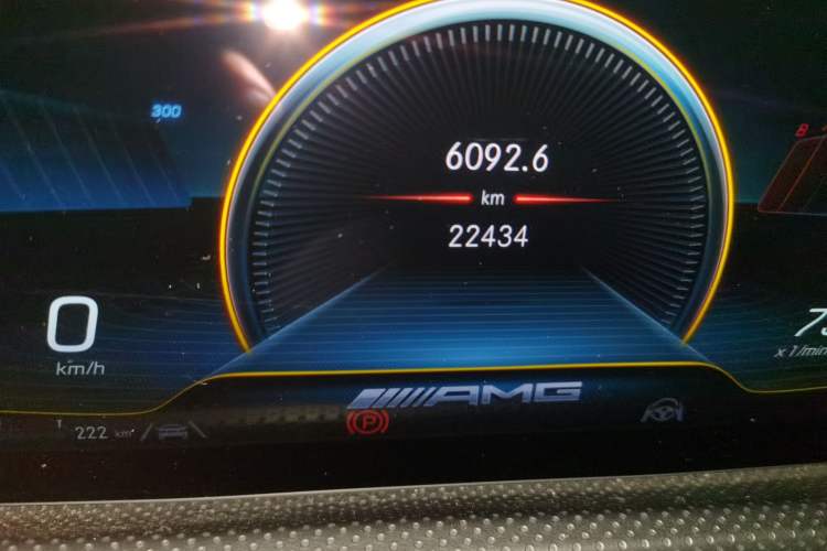 Used Mercedes-Benz CLA AMG 2022 AMG CLA 45 S 4MATIC+ 55th Anniversary Edition Odometer Close Up