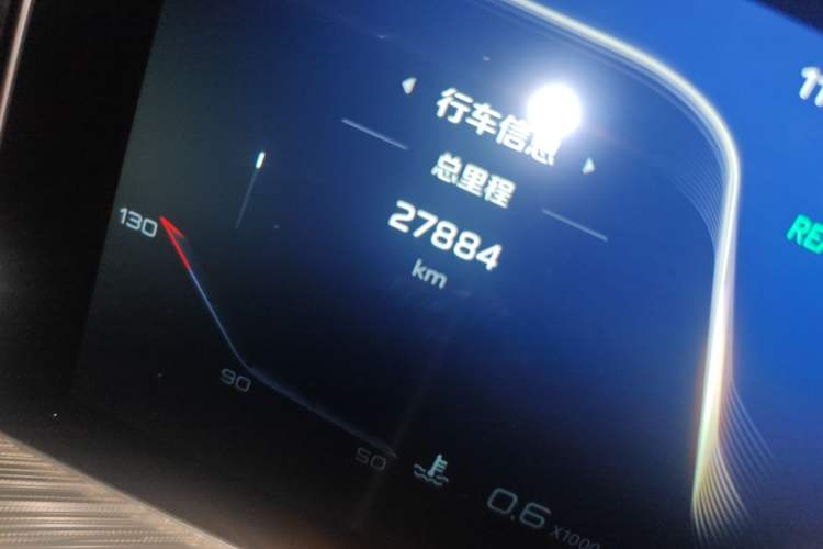 Used Hongqi H9 2022 2.0T Smart Connect Flagship Edition Odometer Close Up