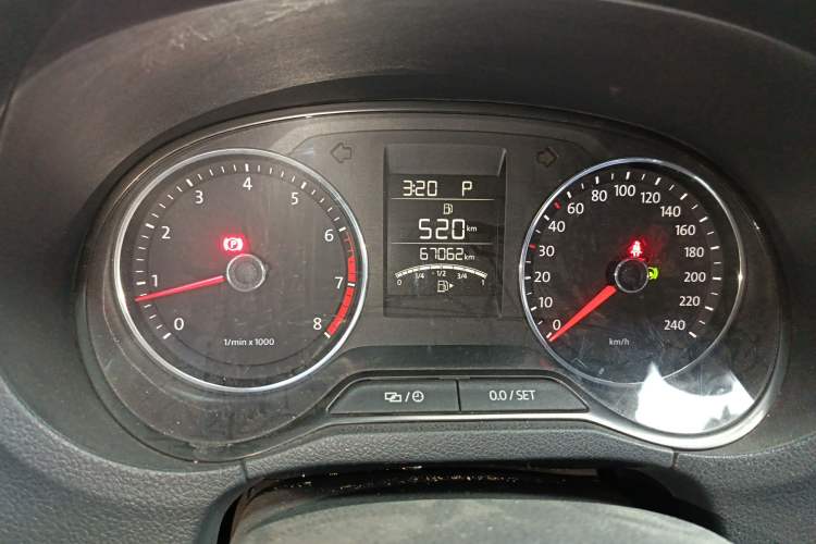 Used Volkswagen Polo 2014 1.6L Automatic Comfort Edition Odometer Close Up