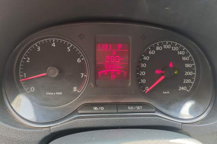 Used Volkswagen Polo 2013 1.6L Automatic Luxury Edition Odometer Close Up