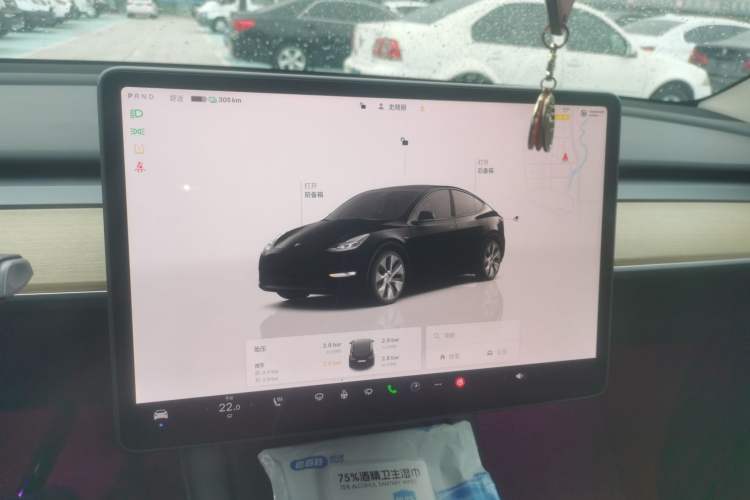 Used Tesla Model Y 2022 Revised Version Rear-Wheel Drive Audio And AC Panel