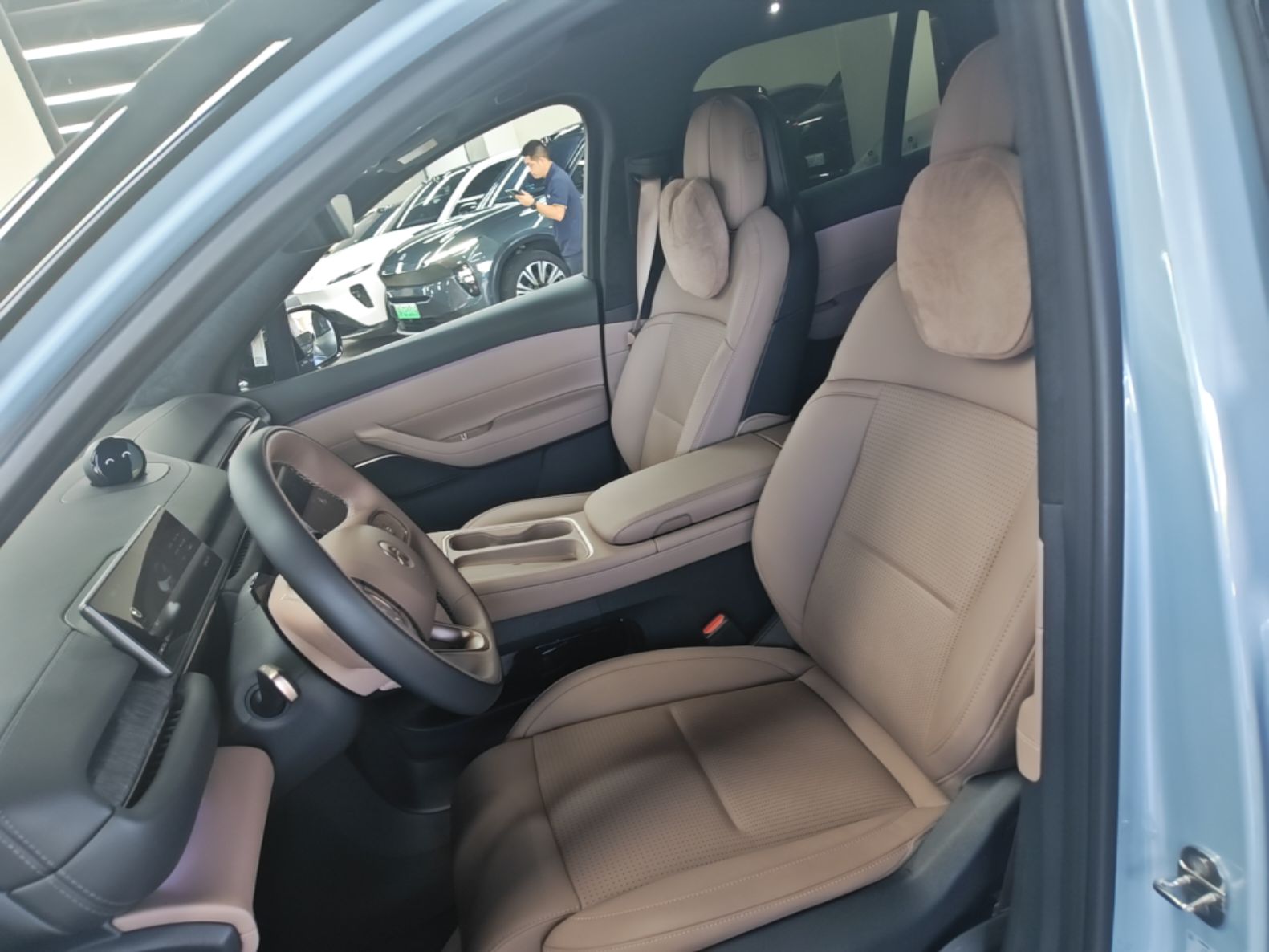 Vordere Reihe im Auto