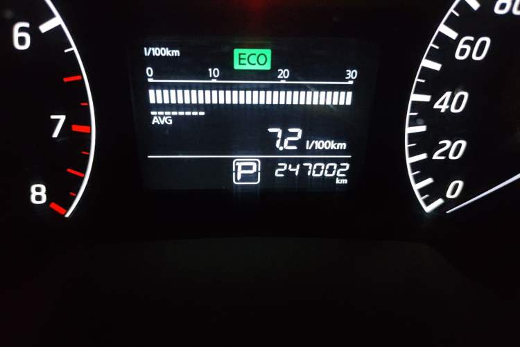 Used Nissan Sylphy 2012 1.6 XL CVT Luxury Edition Odometer Close Up