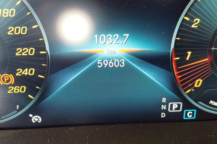 Used Mercedes-Benz C-Class 2021 C 260 Star Edition Odometer Close Up