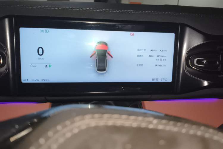 Used Nio EC6 2020 615 km Performance Edition Odometer Close Up